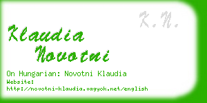 klaudia novotni business card